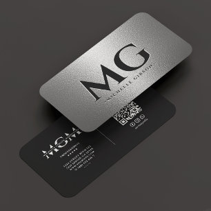 Marketing Beruflich Elegante Silver Black Moderne Visitenkarte