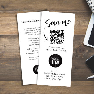 Marketing-Broschüren-Logo Einfacher QR-Code Werbekarte
