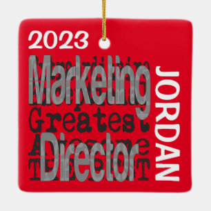 Marketing Director Extraordinaire CUSTOM Keramikornament