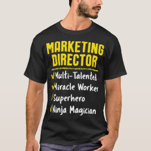 Marketing Director Miracle Worker Superhero Ninja T-Shirt