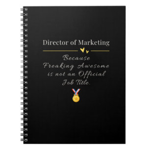Marketing-Direktor Lustiger Jobtitel Notizblock