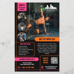 Marketing für das Sonderangebot in Rosa mit Logo Flyer