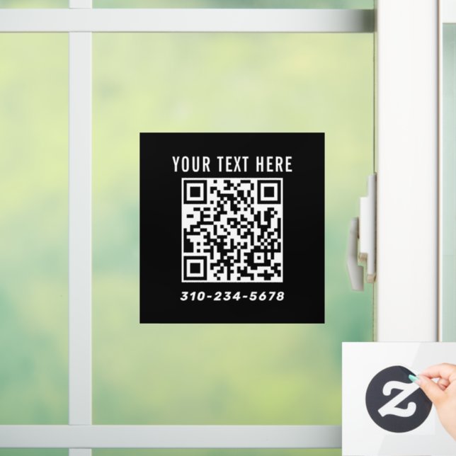 Marketing für kleine Unternehmen - QR-Code Fensteraufkleber (Zuhause)