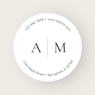 Marketing für Monogram-Produktlogo Runder Aufkleber