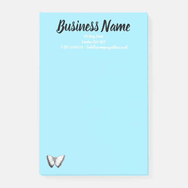 Marketing für Unternehmen personalisiert aquamarin Post-it Klebezettel (Vorderseite)