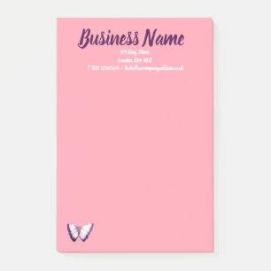 Marketing für Unternehmen personalisiert rosa Post-it Klebezettel