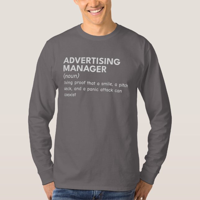 Marketing-Gehirne, sarkastischer Stil T-Shirt (Vorderseite)