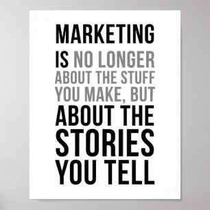 Marketing ist nicht mehr über das Material, das Poster