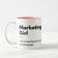 Marketing-Mädchen wie ein normales Mädchen, aber v