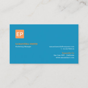 Marketing Manager Blaue Palette Visitenkarte
