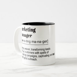 Marketing-Manager-Definition Zweifarbige Tasse