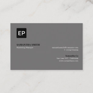Marketing Manager   Graue Palette Visitenkarte