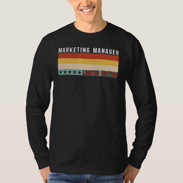 Marketing Manager Job Title Profession Worker Appr T-Shirt (Vorderseite)