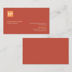 Marketing Manager Rote Palette Visitenkarte