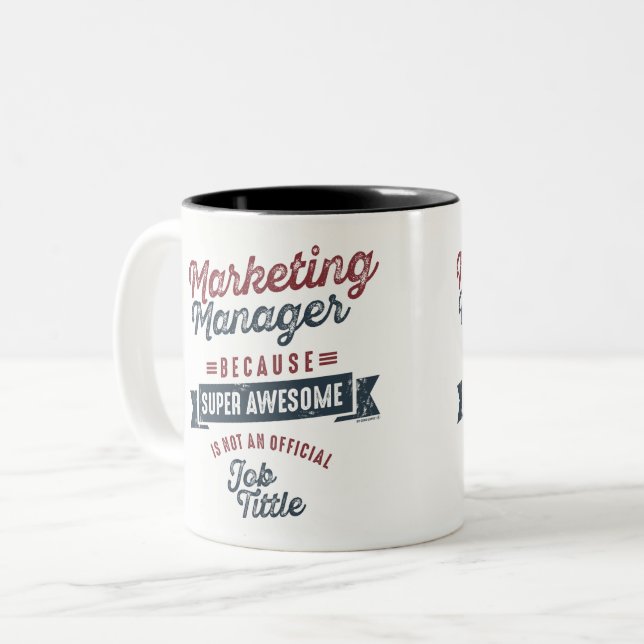 Marketing Manager Zweifarbige Tasse (Vorderseite Links)