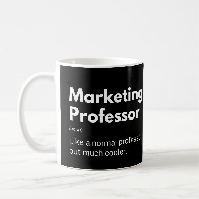 Marketing Professor Funny Definition Kaffeetasse (Links)