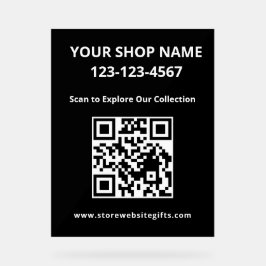 Marketing QR Business Acrylic Sign Acrylschild