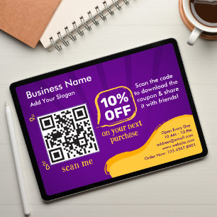 Marketing-Rabatt-QR-Code zum Scannen für Kunden Karte