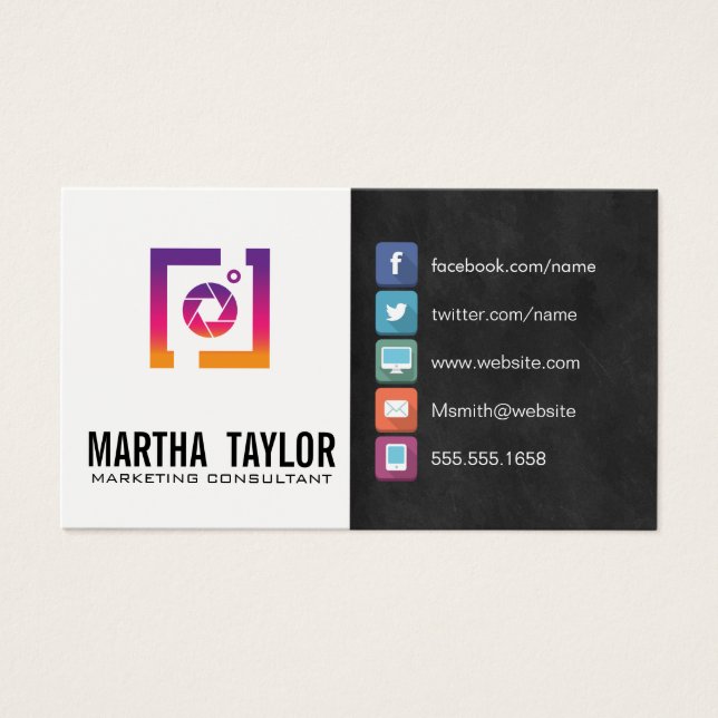 Marketing | Social Media Camera Shutter Icon (Vorderseite)