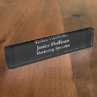Marketing Specialist Black Acrylic