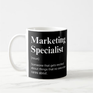 Marketing-Spezialist Lustiger Marketer Arbeits-Spr Kaffeetasse