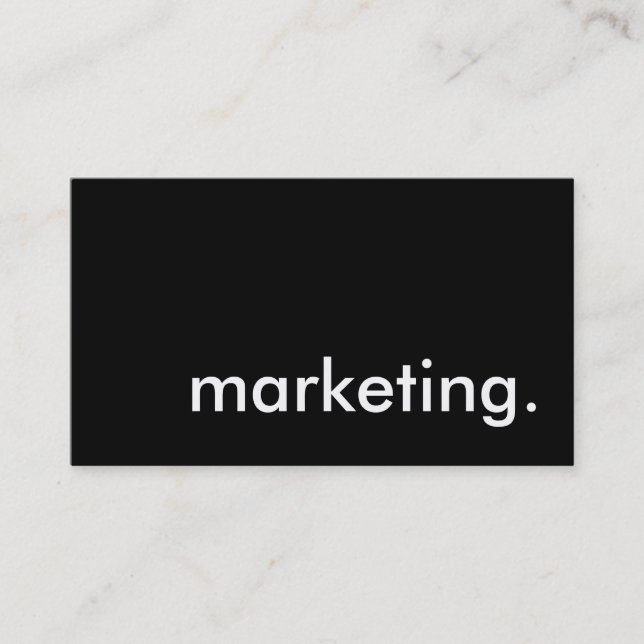 Marketing. Visitenkarte (Vorderseite)