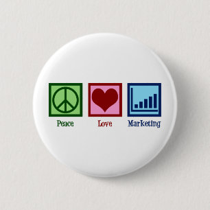 Marketing zur Liebe des Friedens Button
