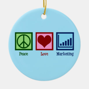 Marketing zur Liebe des Friedens Keramik Ornament