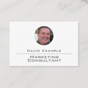 Marketingberater mit Foto des Inhabers Visitenkarte