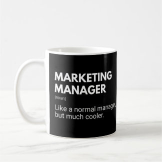 Marketingmanager Lustige Arbeitsaussage Kaffeetasse