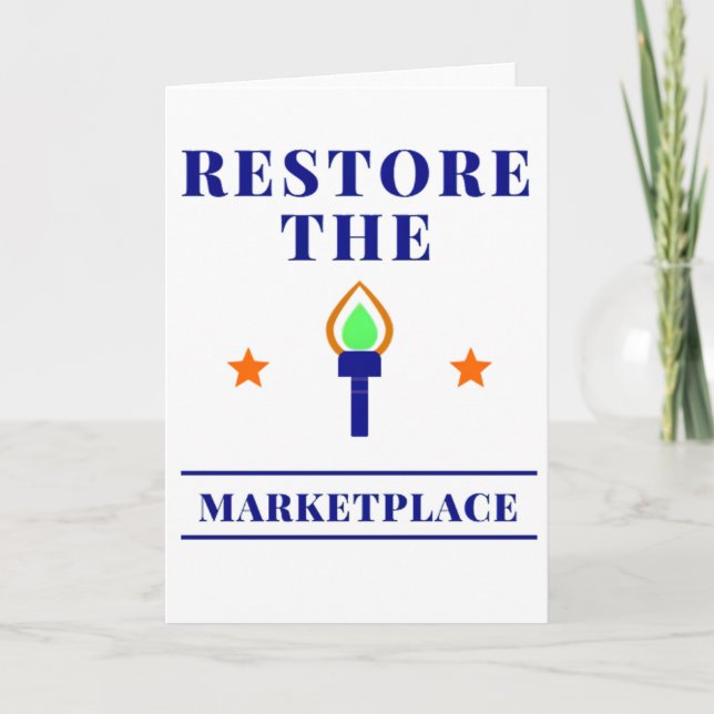 Marketplace of Ideas Free Speech Torch Karte (Vorderseite)