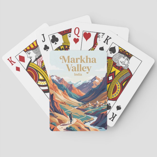 Markha-Tal Indien Spielkarten (Rückseite)