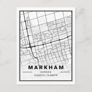 Markham Ontario Canada Travel City Map Poster Postkarte
