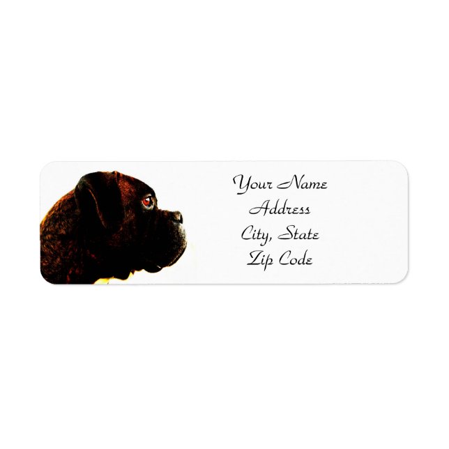 Markieren Sie Boxer Dog Address Labels (Vorne)