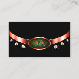 Markieren Sie das Schwarz-Hell-Copper-grüne Marmor Visitenkarte