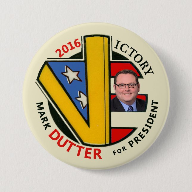 Markieren Sie Dutter für Präsidenten 2016 Button (Vorderseite)