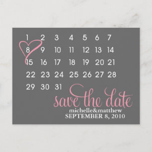 Markieren Sie Ihren Kalender, der Save the Date Ankündigungspostkarte