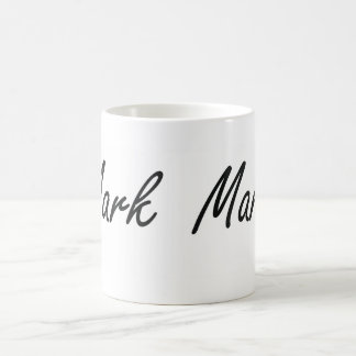 Markieren Sie künstlerischen Namensentwurf Tasse
