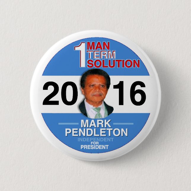 Markieren Sie Pendleton für Präsidenten 2016 Button (Vorderseite)