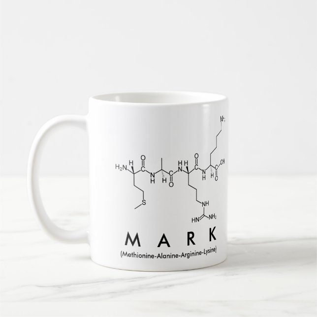 Markieren Sie PeptidnamensTasse Kaffeetasse (Links)