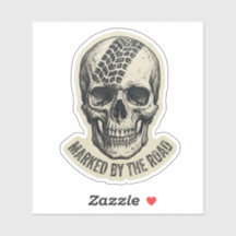 Markiert durch den Road Skull Aufkleber | Dark Bik