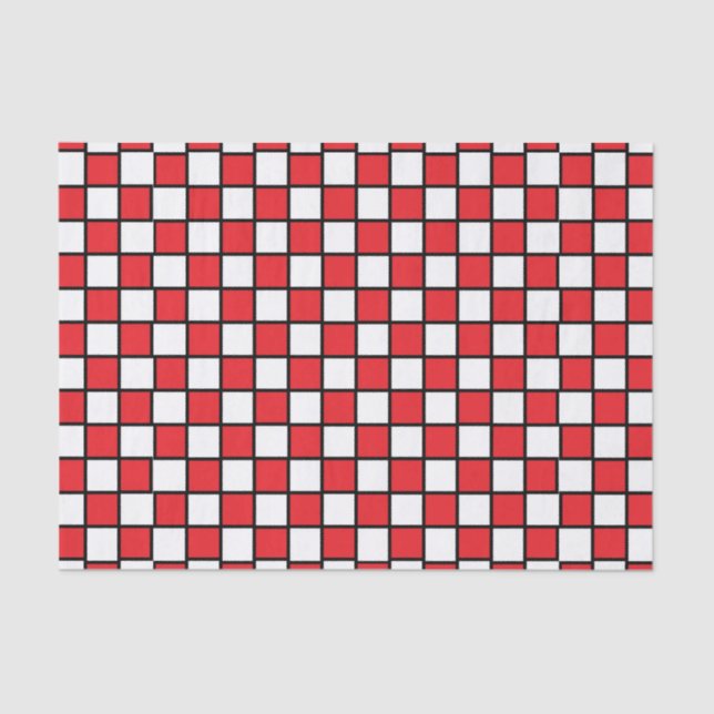 Markiert Rot und Schwarz Seidenpapier (Vorderseite)