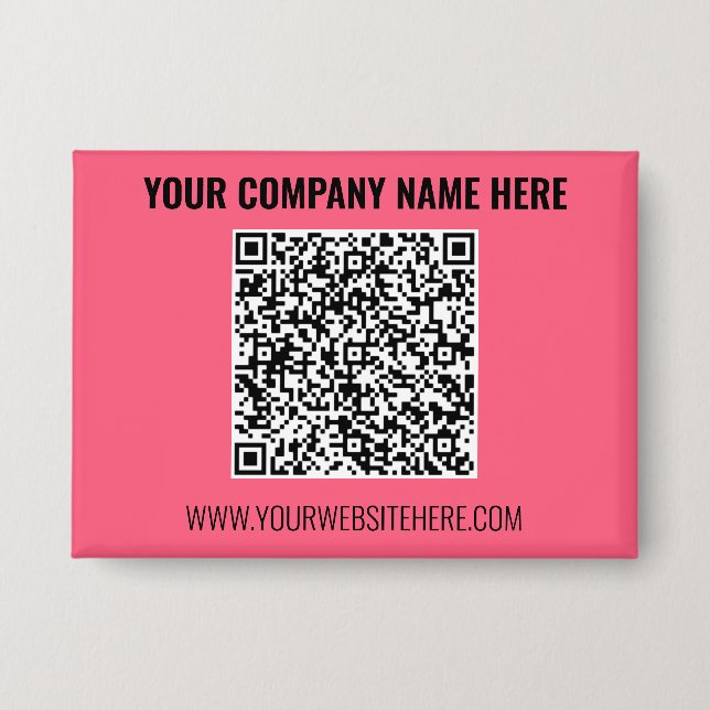 Markierte Ihre QR-Code- und Text-Promotionstaste Button (Vorderseite)