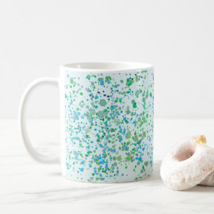 markierte Paint Blue und Green Kaffeetasse