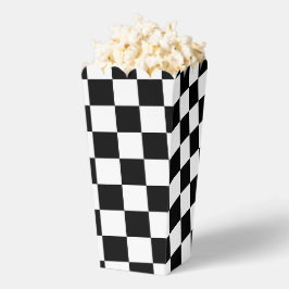 Markierte Quadrate Schwarz-Weiß-geometrisches Retr Geschenkschachtel