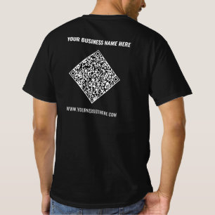 Markiertes QR-Code- und Text-Promotion-T-Shirt T-Shirt