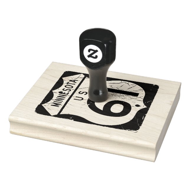 Markierung für Autobahn 61 Gummistempel (Stempel)