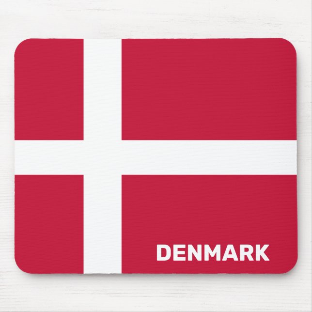 Markierung für benutzerdefinierten Text Dänemark Mousepad (Vorne)