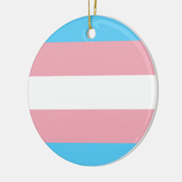 Markierung für den Trans Pride (Transgender Pride) Keramik Ornament