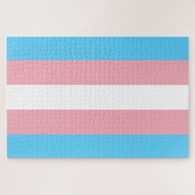 Markierung für den Trans Pride (Transgender Pride) Puzzle (Horizontal)
